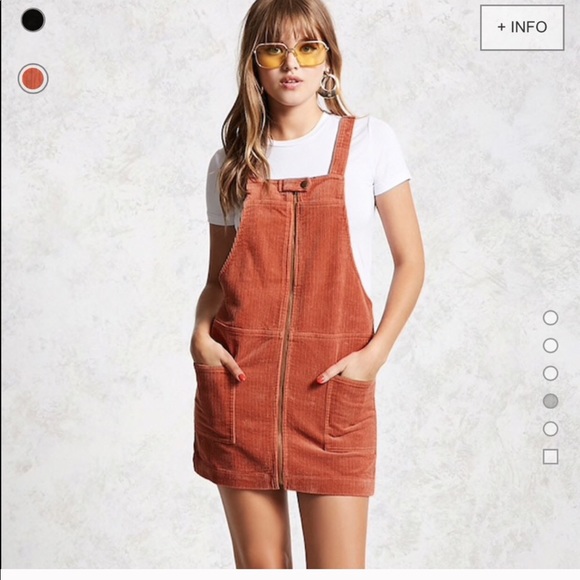 red overall dress forever 21
